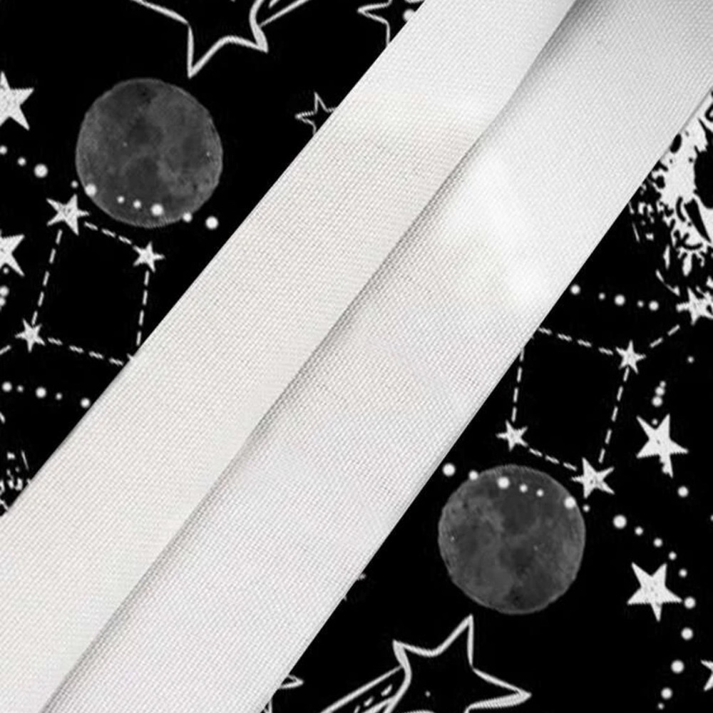 New Celestial Handmade Black White Drawstring Backpack Cinch Bag Water Resistant - Picture 7 of 12